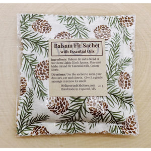 Balsam Fir Sachet Infused with Essential Oils, Evergreen