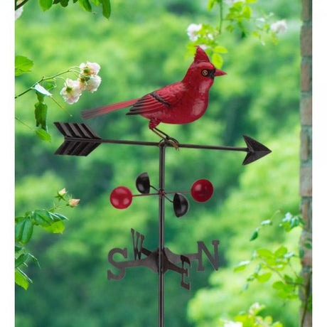 Cardinal Weathervane With Stake