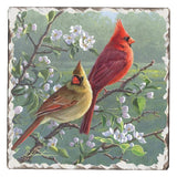 Cardinals #1 Single Absorbent Stone Tumbled Tile Coaster