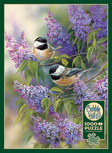 Chickadees and Lilacs 1000pc Puzzle