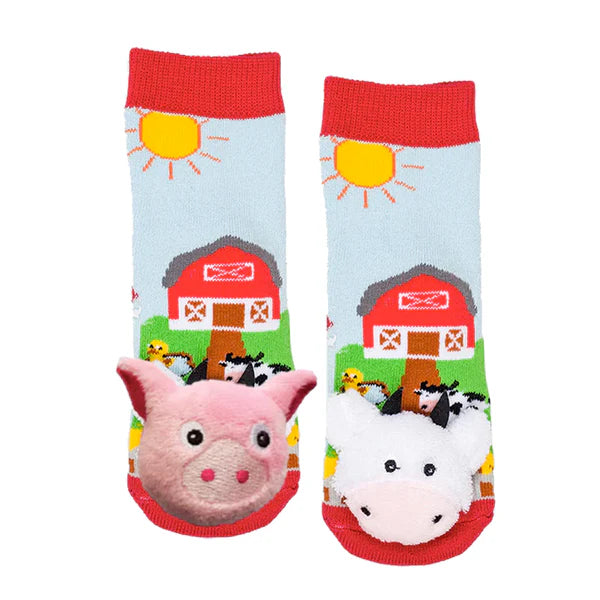 Cow and Pig Mismatch Socks