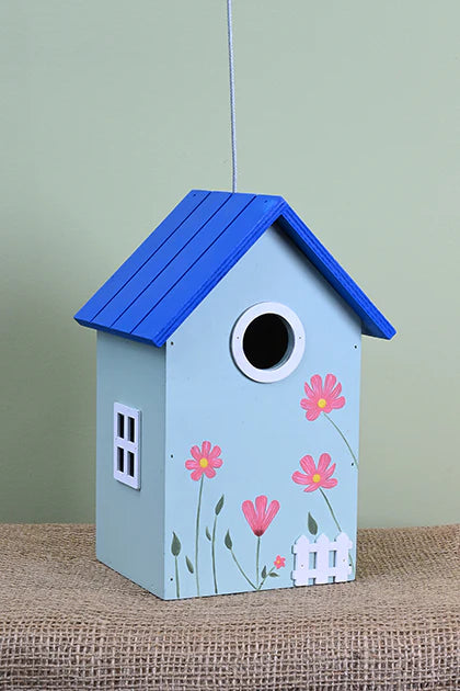 Garden Shed Bird House, Blue