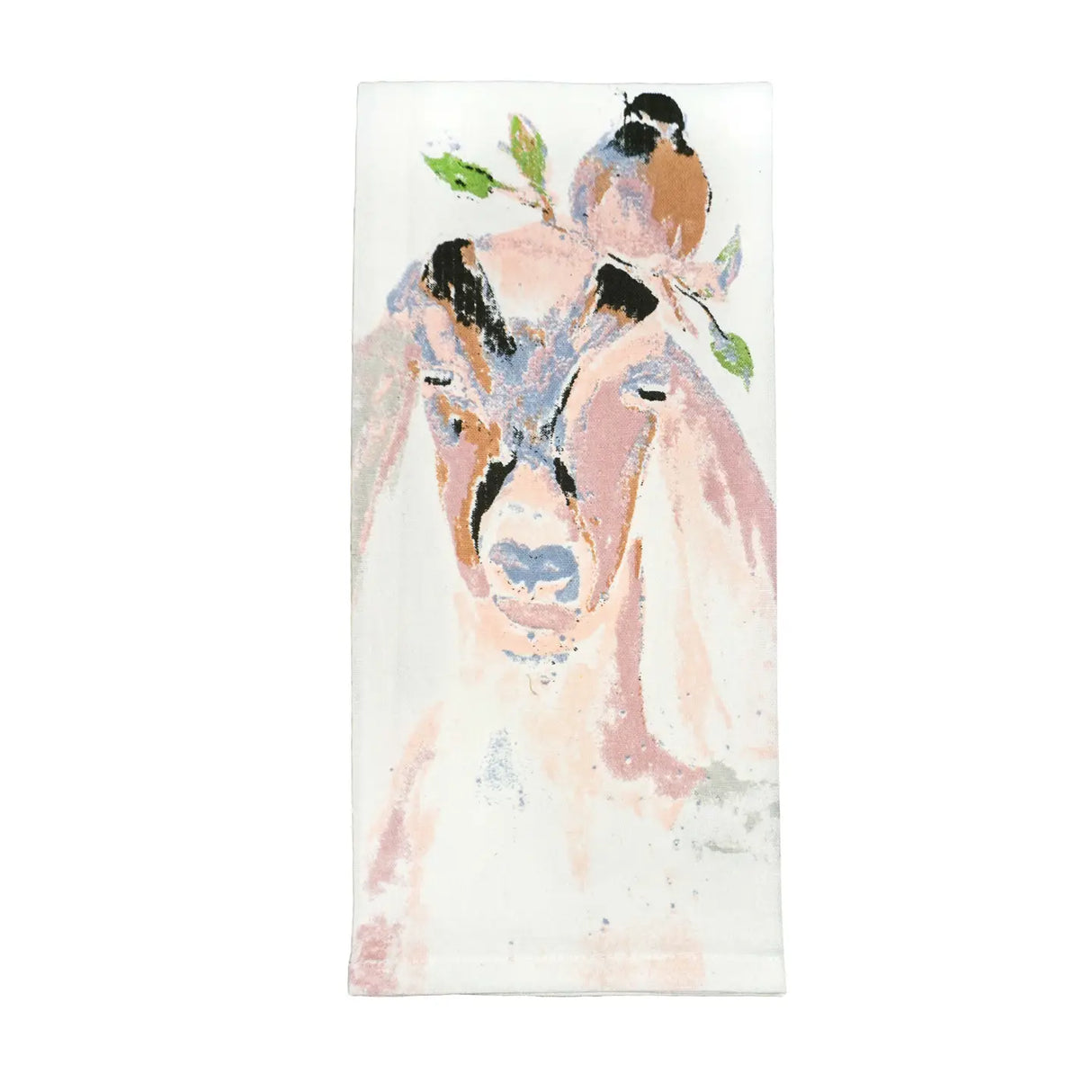 Goat with Bird Kitchen Towel