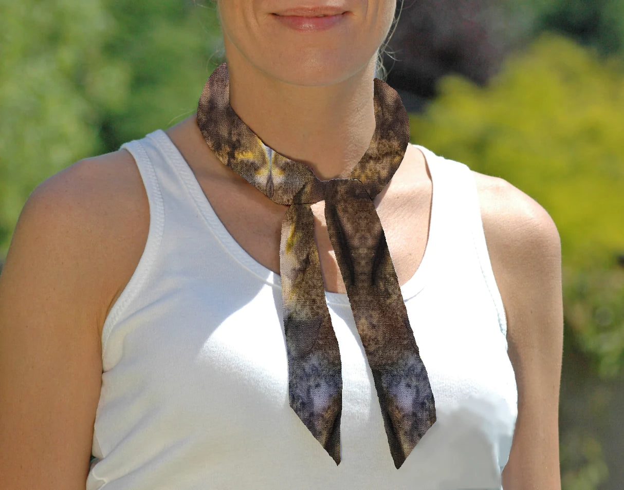 Grey Brown Batik Cooling Tie