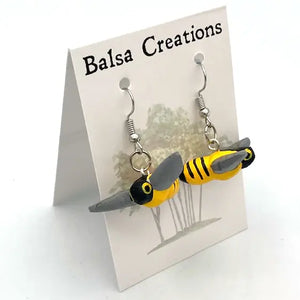 Honeybee Balsa Earrings