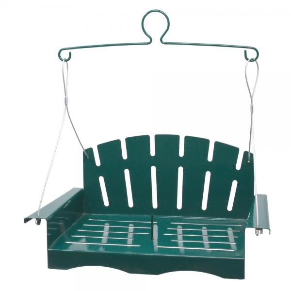 Hunter Green Metal Porch Swing Squirrel Feeder