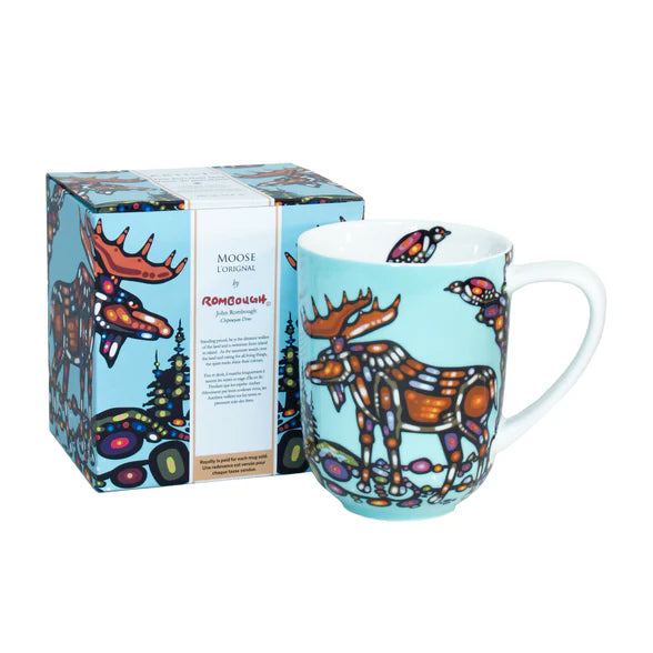 John Rombough Moose Porcelain Mug