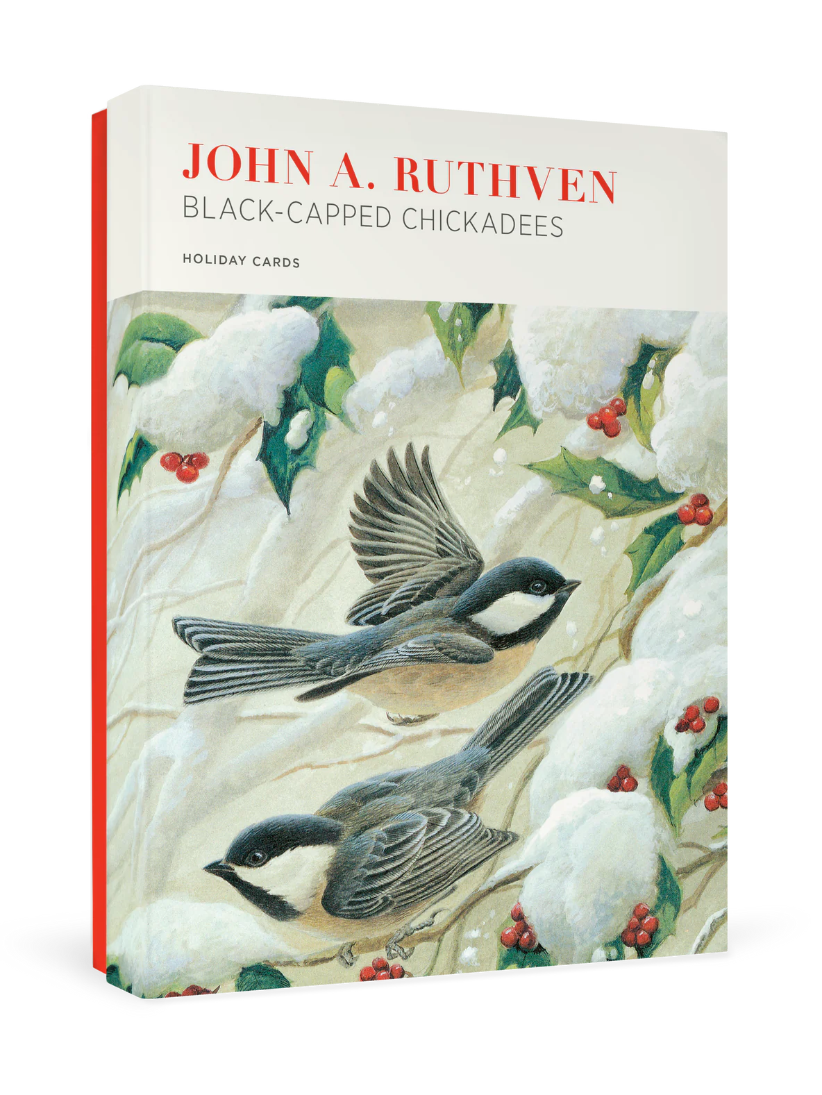 John Ruthven: Black Capped Chickadees Holiday Cards