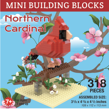 Northern Cardinal Mini Building Blocks Set