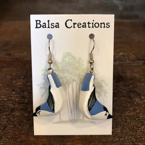 Nuthatch Balsa Earrings