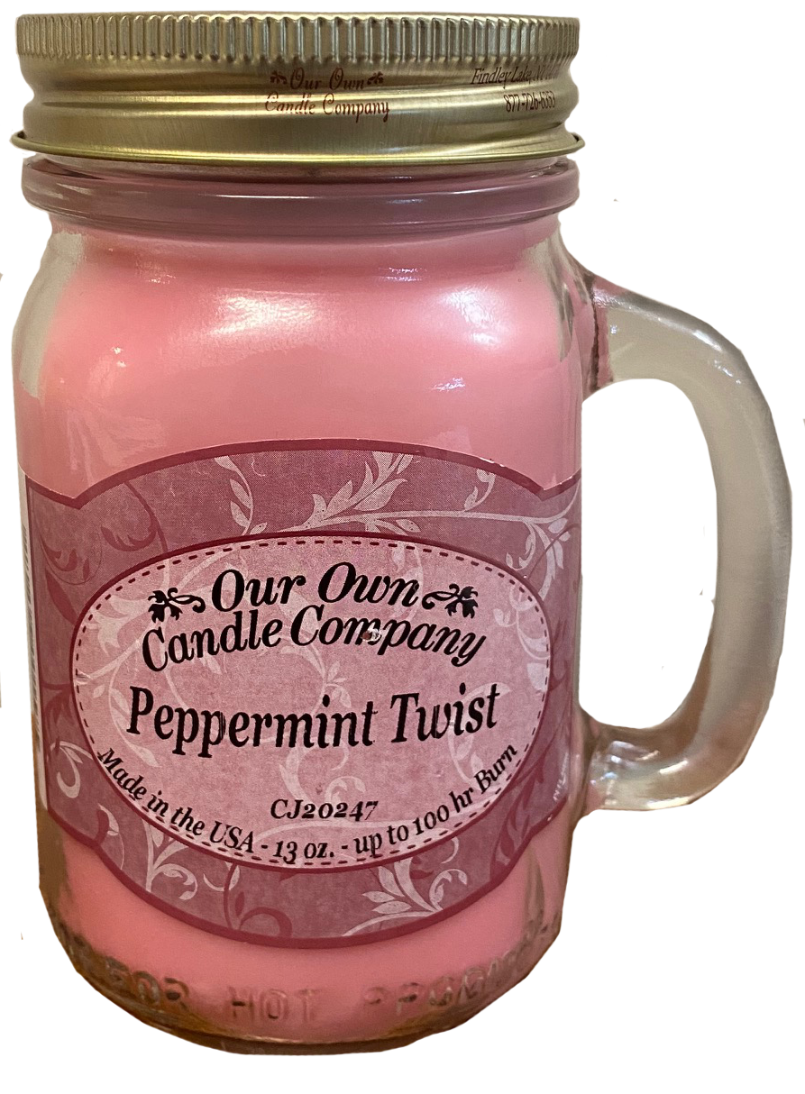 Peppermint Twist Mason Jar Candle