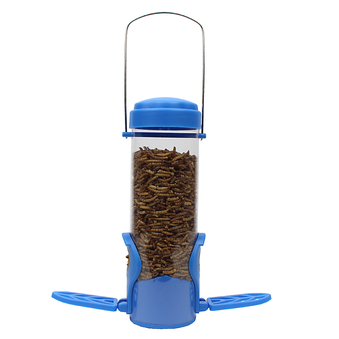 Perky-Pet Dried Mealworm Bird Feeder with Flexports