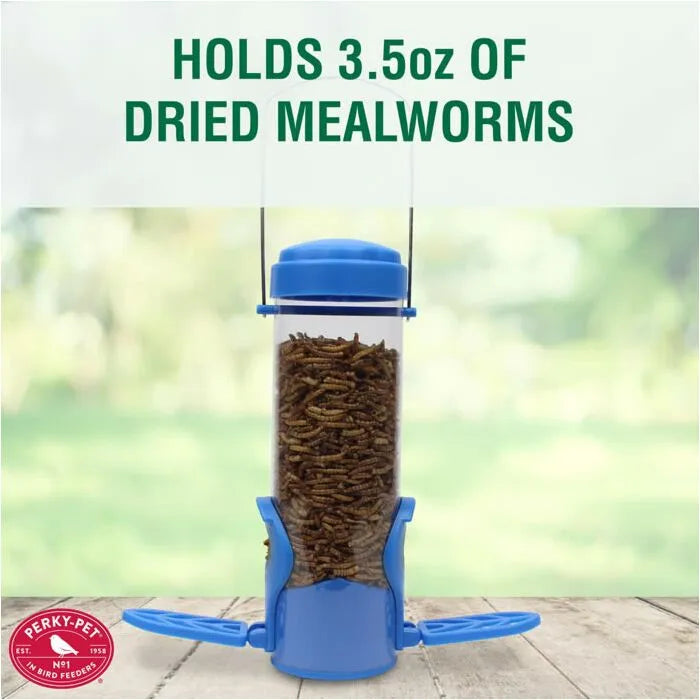 Perky-Pet Dried Mealworm Bird Feeder with Flexports