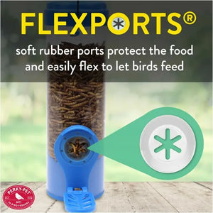 Perky-Pet Dried Mealworm Bird Feeder with Flexports