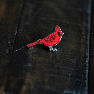 Red Cardinal 'Never Give Up' Pin