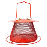 Red Collapsible Mesh Feeder, Holds 1lb of Seed