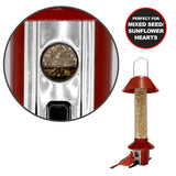 Roamwild PestOff Mixed Seed Squirrel Proof Bird Feeder, Red