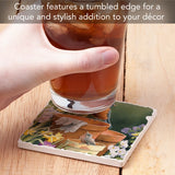 Take Flight 12 Single Absorbent Stone Tumbled Tile Coaster