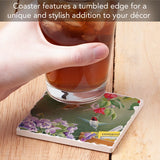 Take Flight 3 Single Absorbent Stone Tumbled Tile Coaster