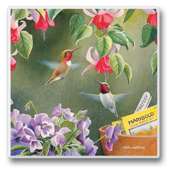 Take Flight 3 Single Absorbent Stone Tumbled Tile Coaster