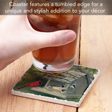 Take Flight 4 Single Absorbent Stone Tumbled Tile Coaster