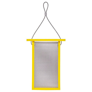 Tall Finch Bird Feeder in Yellow Recycled Plastic