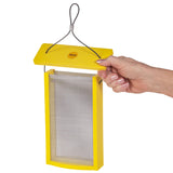 Tall Finch Bird Feeder in Yellow Recycled Plastic