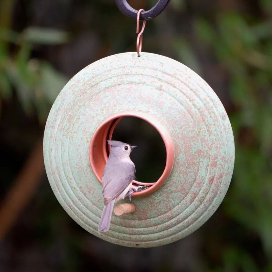 Verde Green Fly Thru Bird Feeder