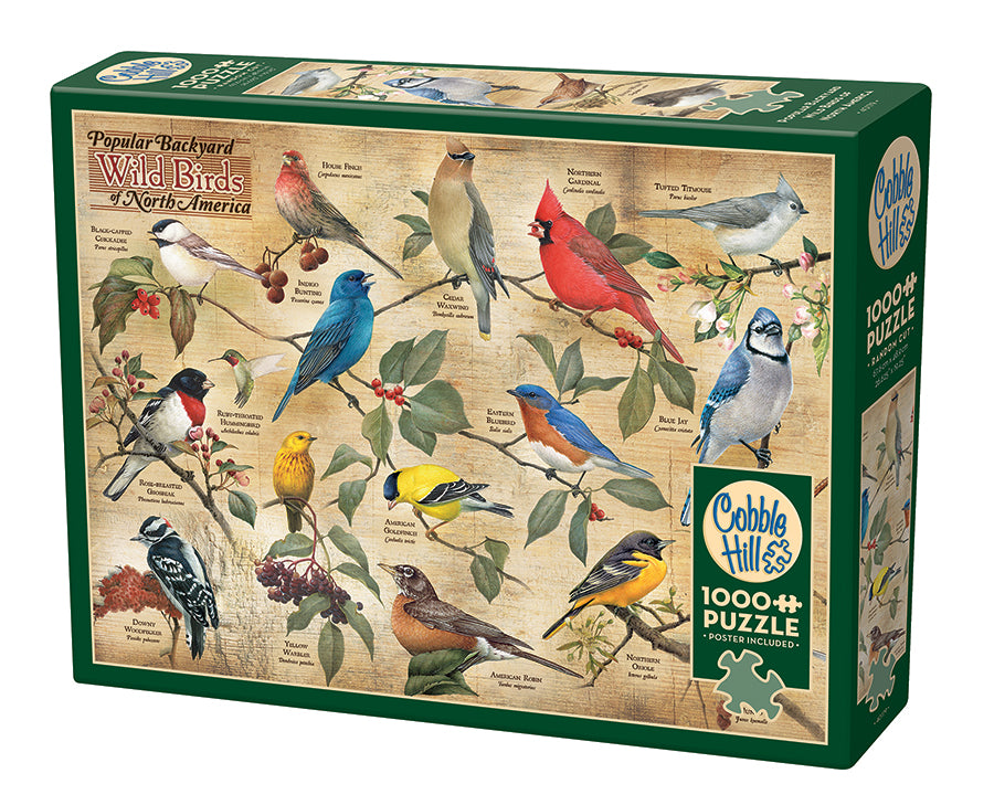 Popular Backyard Wild Birds of North America 1000pc Puzzle