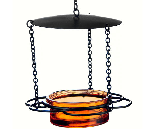 6 Inch Orange Hanging Floral Feeder