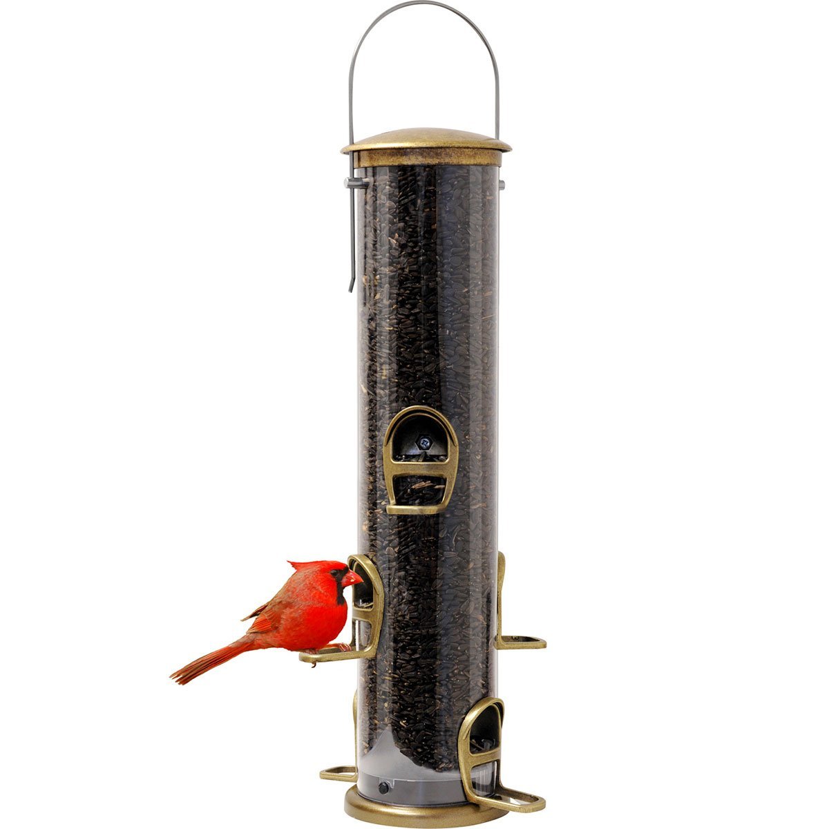 Quick-Clean Big Tube Feeder, Antique Brass