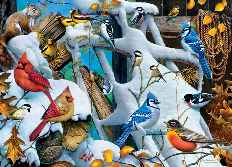 Audubon Snow Birds 1000pc Puzzle