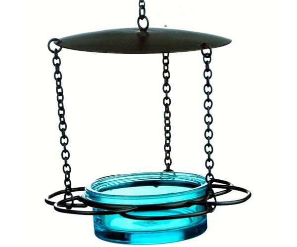 Blue Hanging Floral Feeder