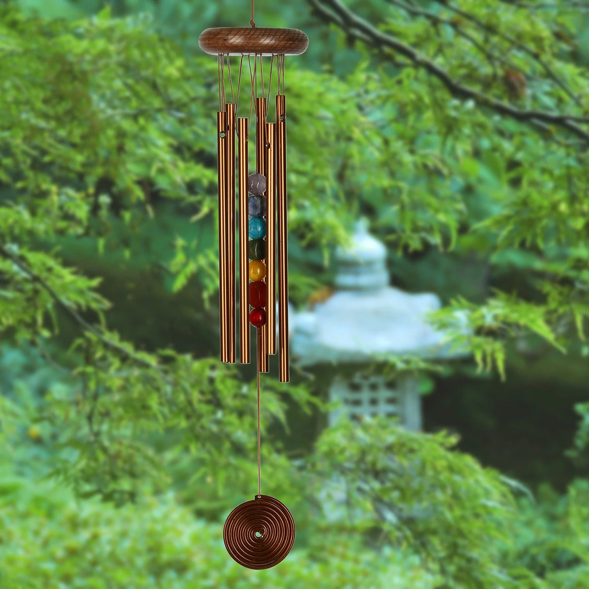 Chakra Chimes 7 Stones Bronze