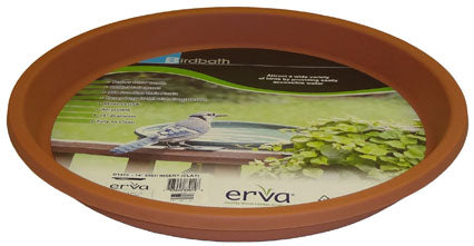 Clay Plastic Birdbath Dish, 14-Inch