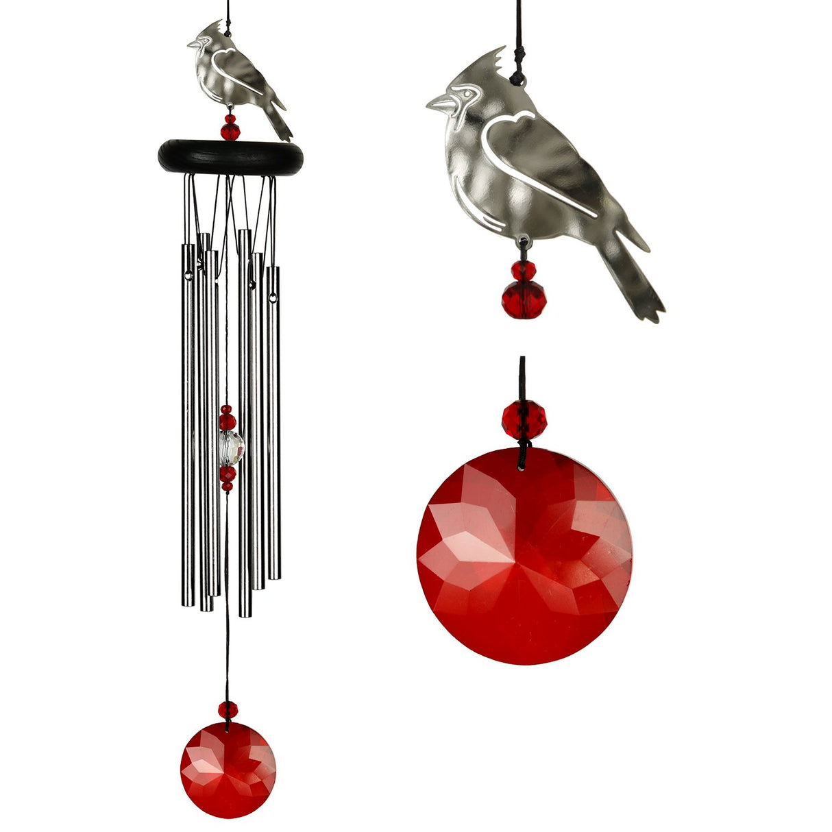 Crystal Cardinal Windchime