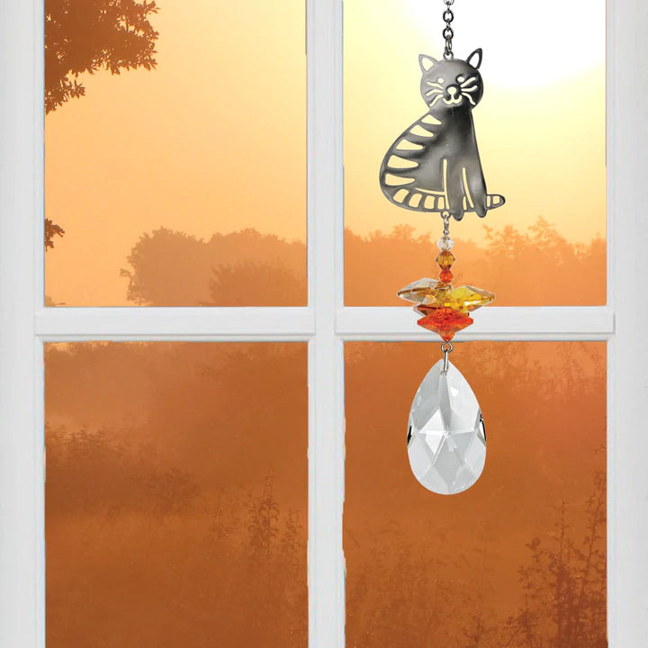 Crystal Fantasy Suncatcher, Tabby Cat