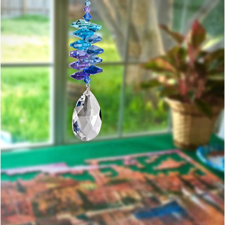 Crystal Moonlight Cascade Suncatcher Almond