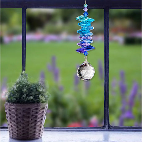 Crystal Moonlight Cascade Suncatcher Ball