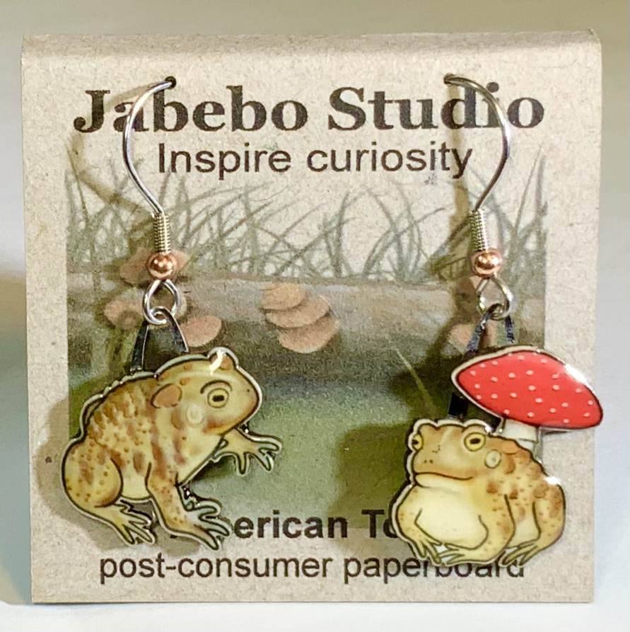 Eco Friendly Toad Earrings