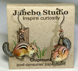 Eco Friendly Chipmunk Earrings