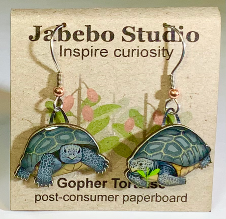 Eco Friendly Gopher Tortoise Earrings