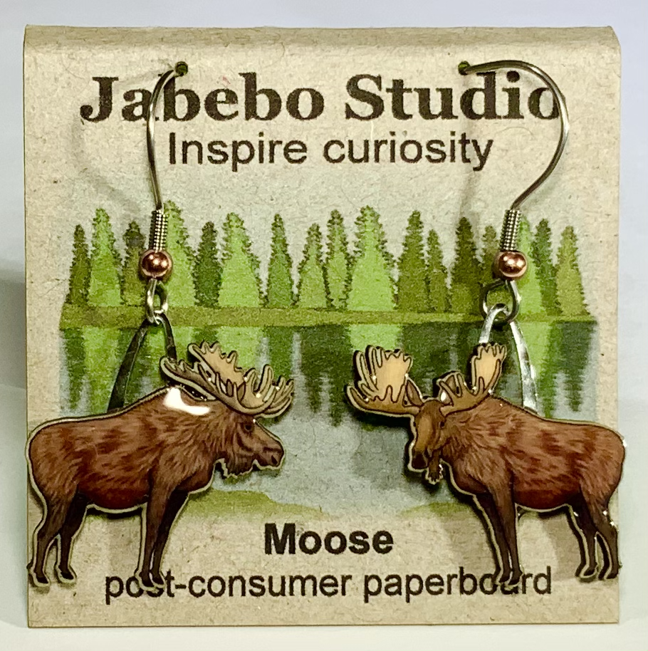 Eco Friendly Moose Earrings