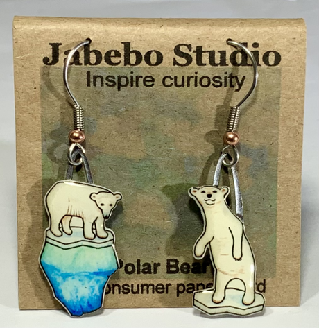 Eco Friendly Polar Bear Earrings