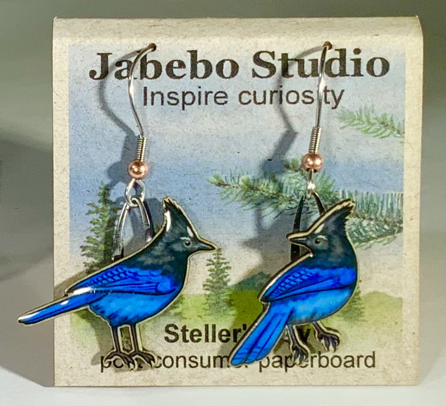 Eco Friendly Steller?s Jay Earrings