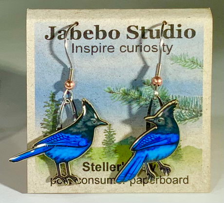 Eco Friendly Steller?s Jay Earrings