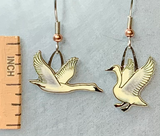 Eco Friendly Trumpeter Swan Earrings