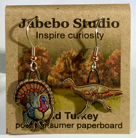 Eco Friendly Wild Turkey Earrings