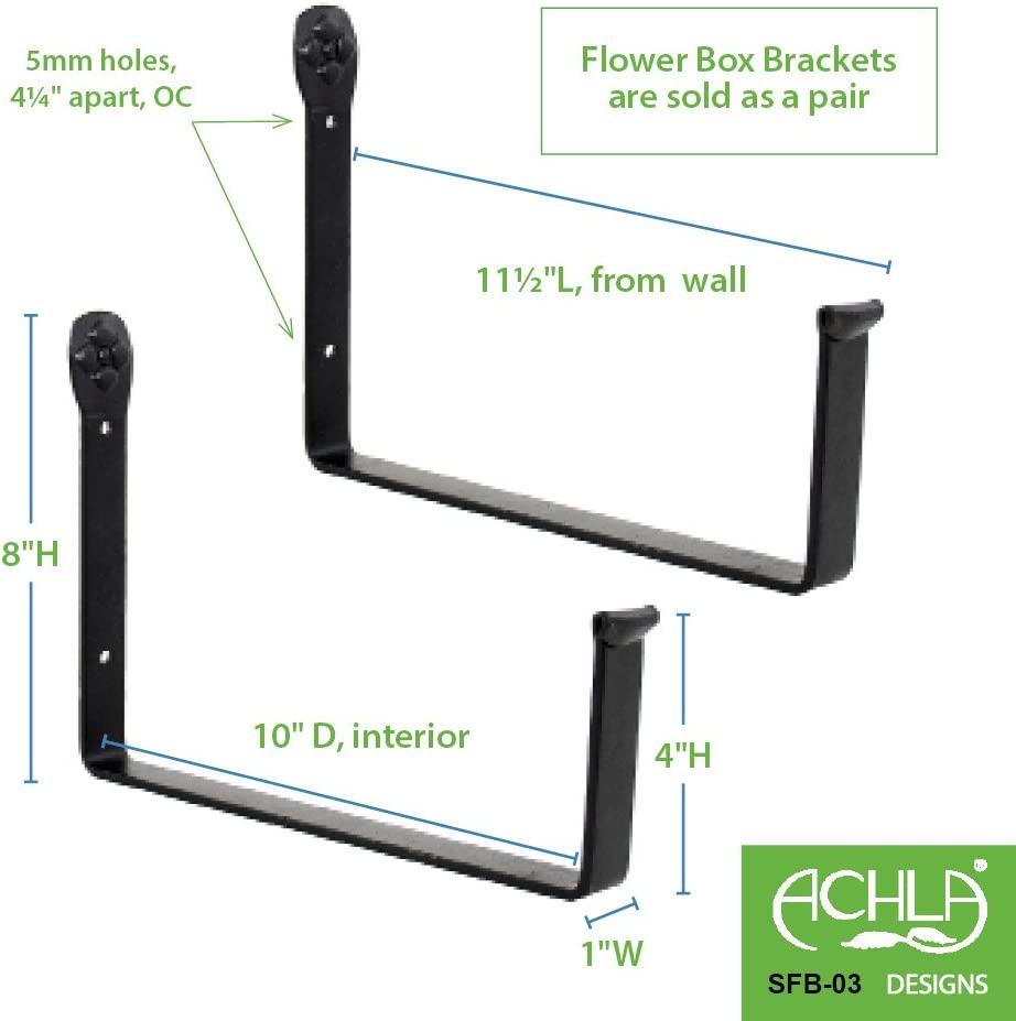 Flower Box Brackets, 10-Inch