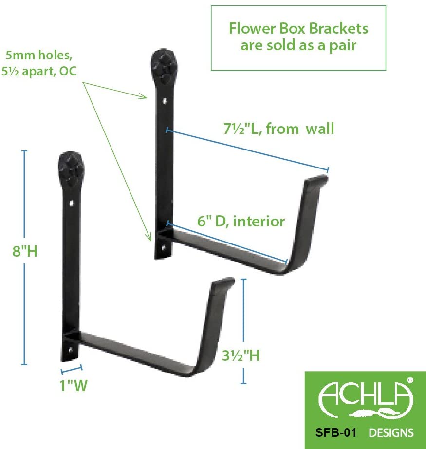 Flower Box Brackets, 6-Inch